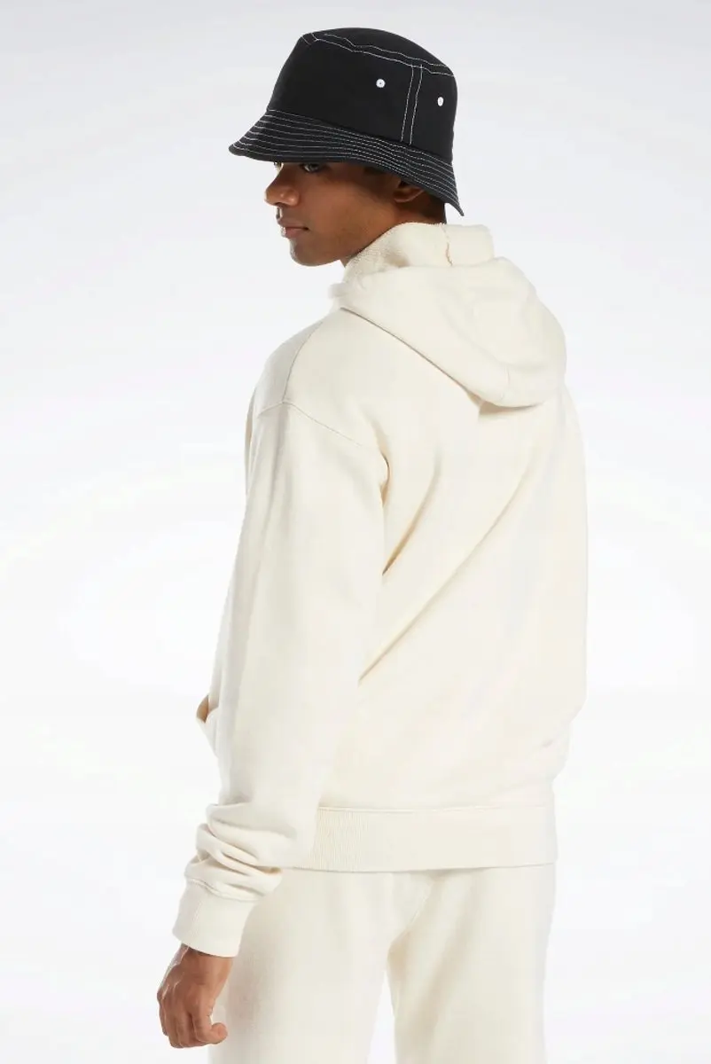 Reebok Herensweatshirt Crème - Met Capuchon Maat S - afbeelding 6 van 6
