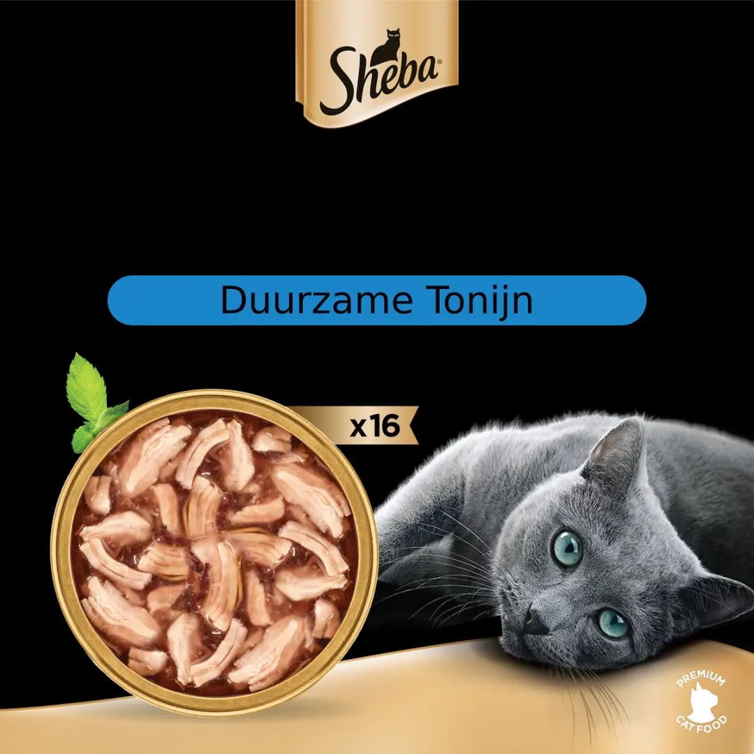 Sheba Filets Tonijn & Kip in Saus 16x60g