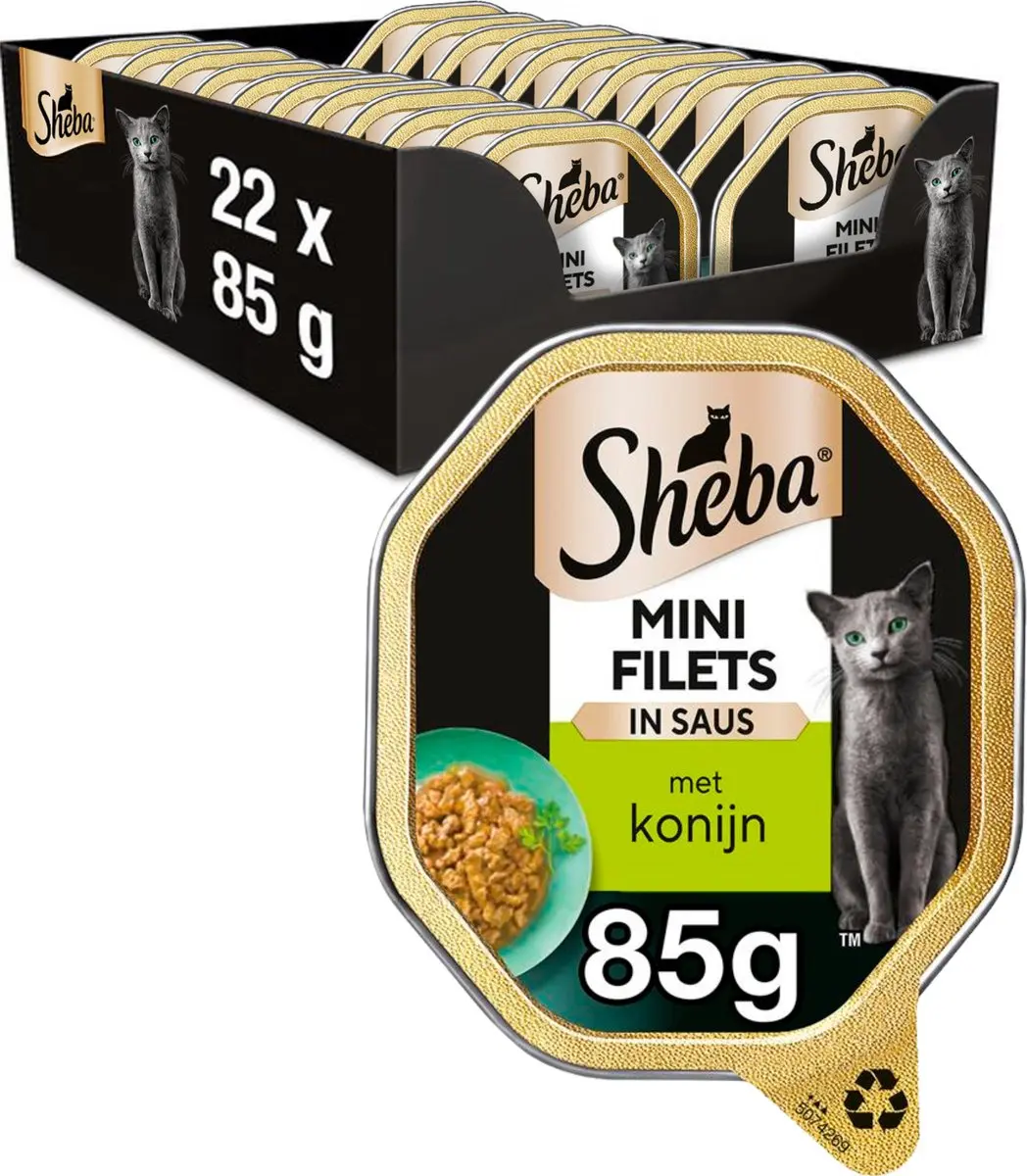 Sheba Mini Filets Konijn in Saus 22x85g