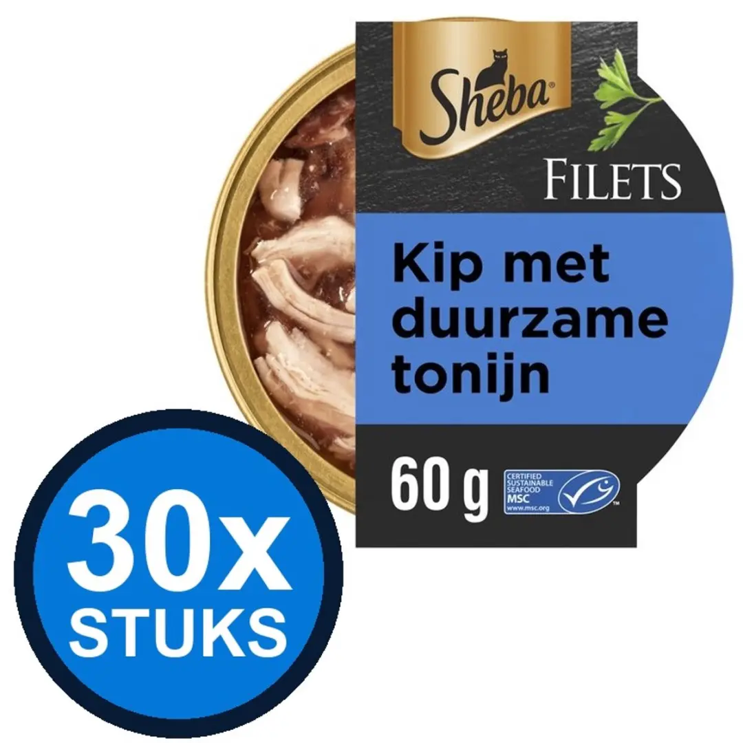 Sheba Filets Kip & Tonijn Natvoer Kattenvoer