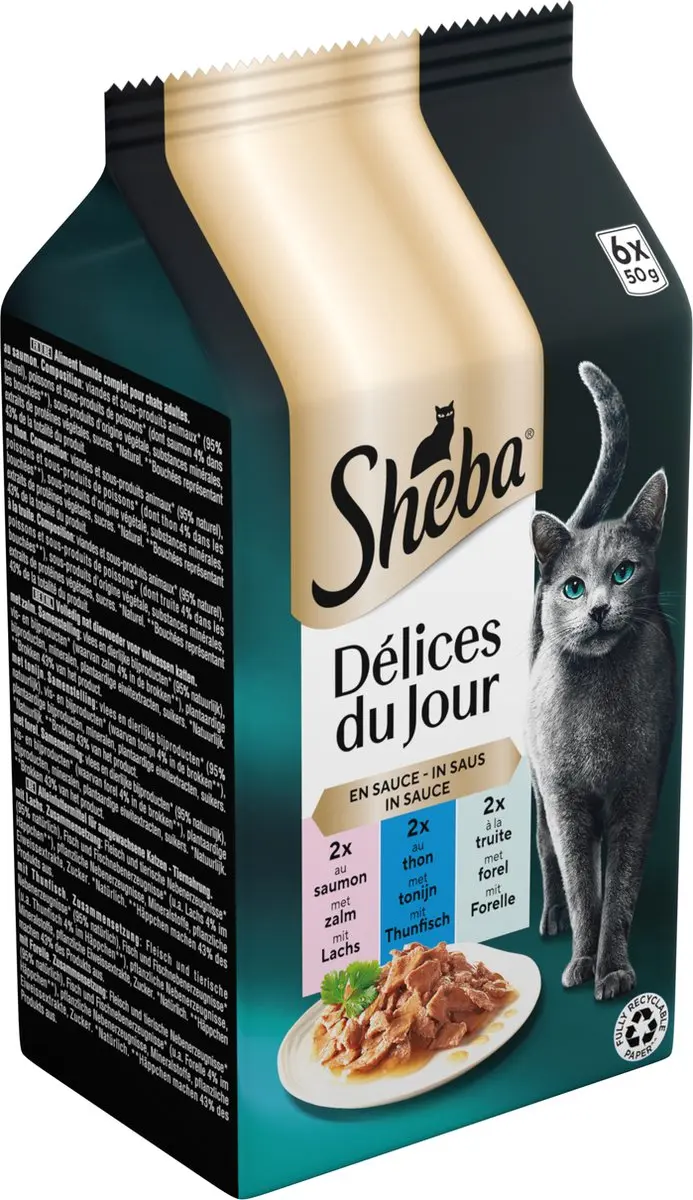 Sheba Délices du Jour Vis Selectie Natvoer - 36x50g