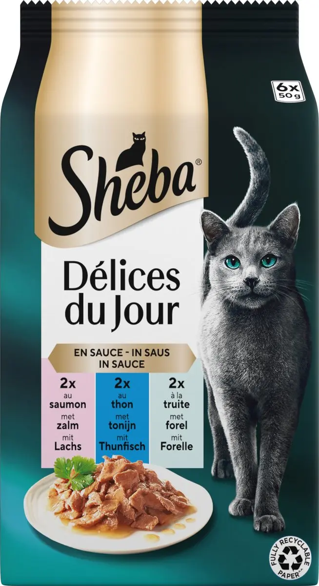 Sheba Délices du Jour Vis Selectie Natvoer - 36x50g