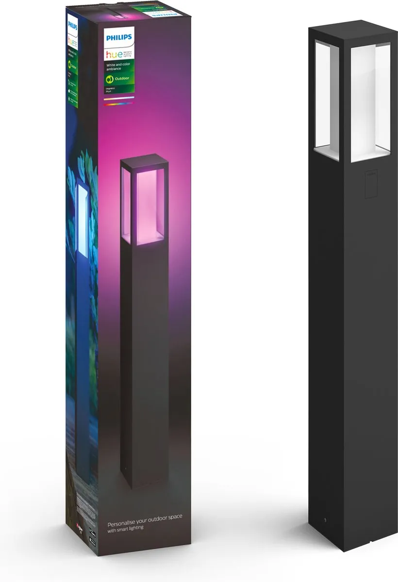 Philips Hue Impress Sokkellamp - Zwart