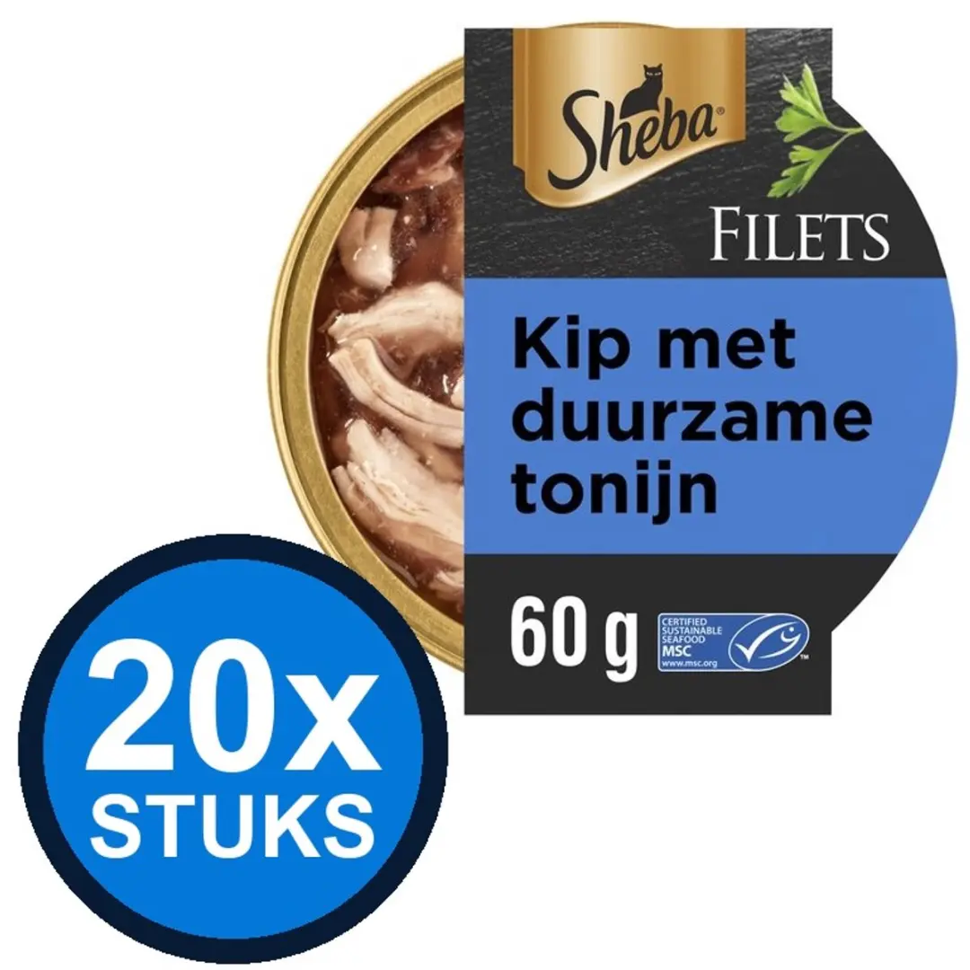 Sheba Filets Kip & Tonijn Kattenvoer Natvoer 60g