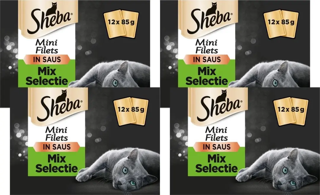 Sheba Multipack Mini Filets Chef Pouch Kattenvoer - 48 Stuks