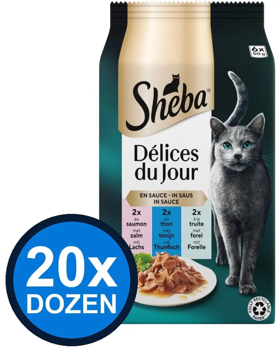 Sheba Delices Du Jour Pouch Saus Vis Sel