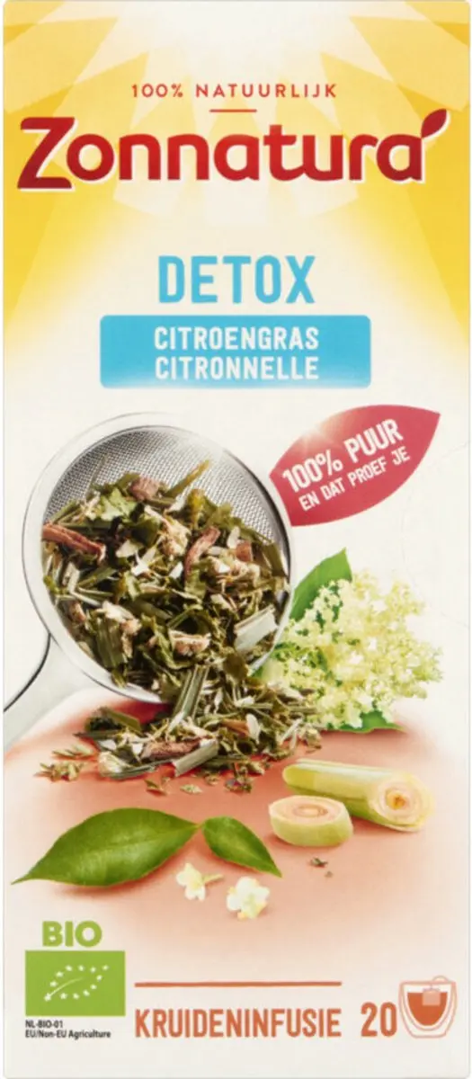 Zonnatura Detox Citroengras 20 Zakjes