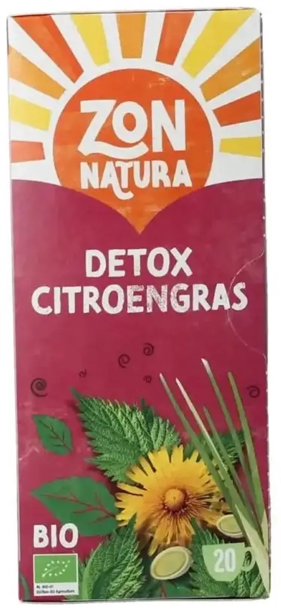 Zonnatura Detox Citroengras 20 Zakjes