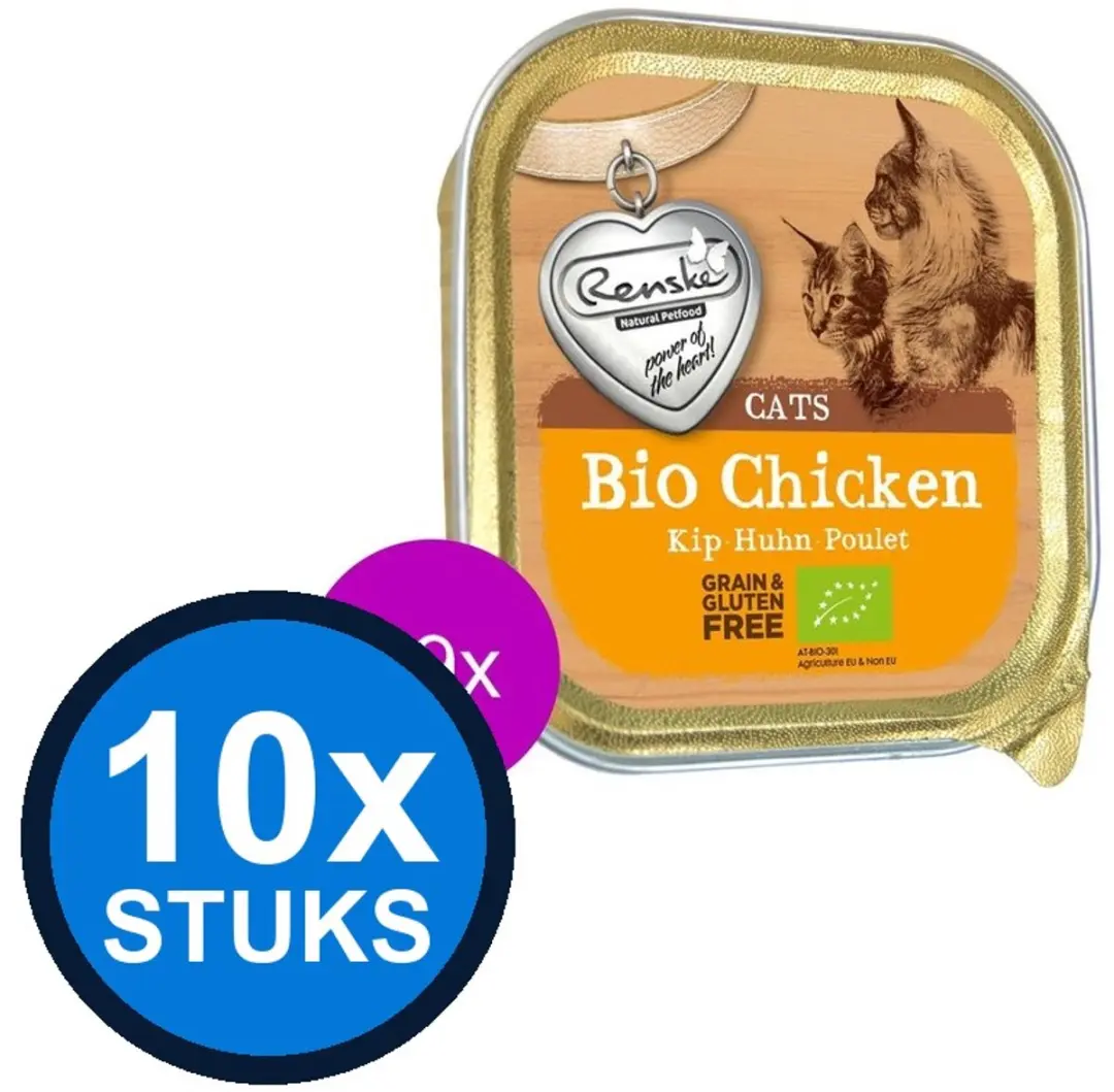 Renske Vers Alu Kat Graanvrij Kip Biologisch Natvoer 85g