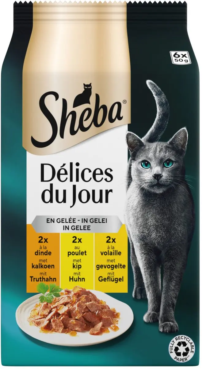 Sheba Delices Du Jour Gelei Maaltijdzakjes