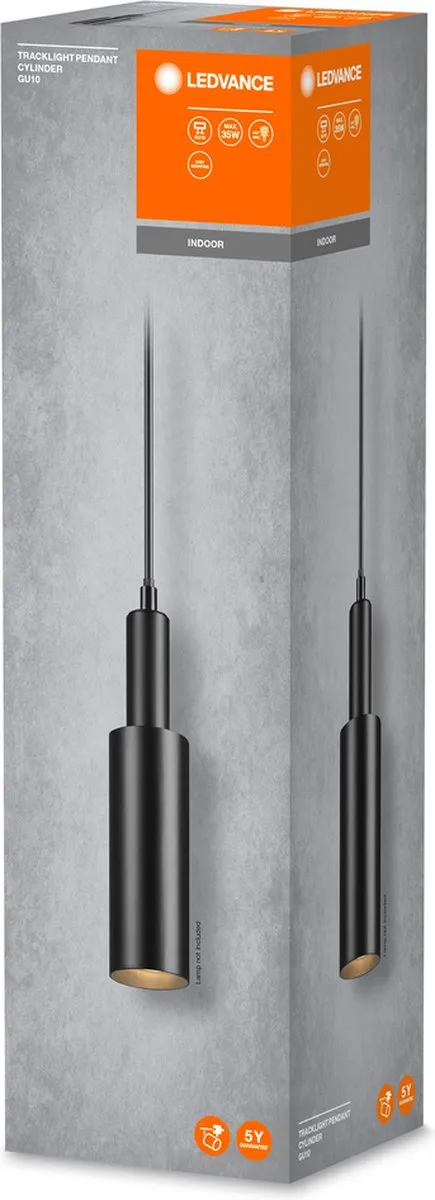 LEDVANCE Tracklight Pendant Cylinder GU10 - Zwart