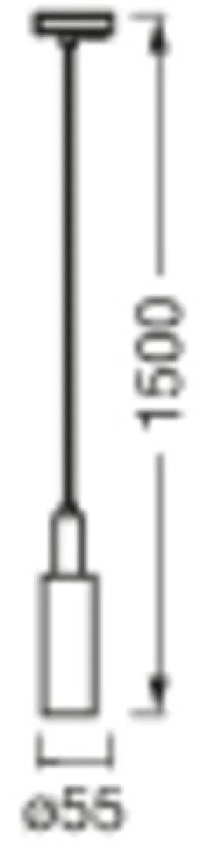 LEDVANCE Tracklight Pendant Cylinder GU10 - Zwart