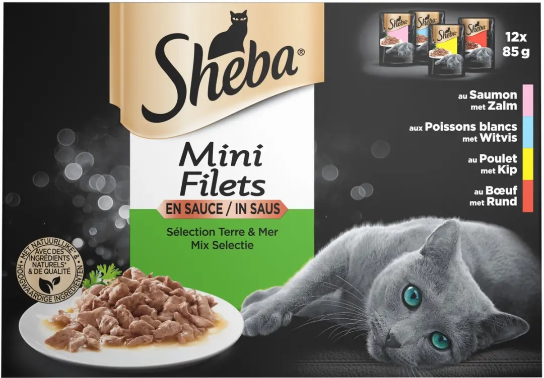 Sheba Mini Filets Adult Kattenvoer - 12x85g