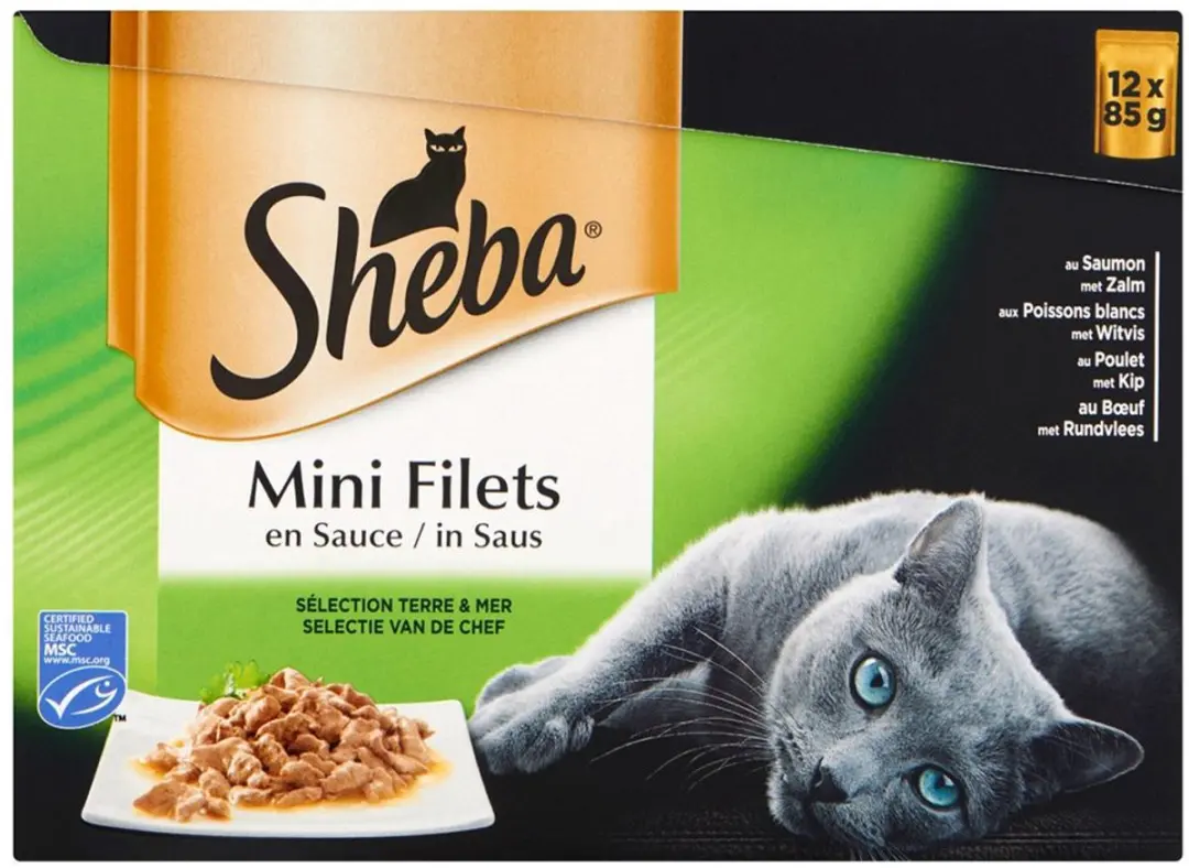 Sheba Mini Filets Adult Kattenvoer - 12x85g