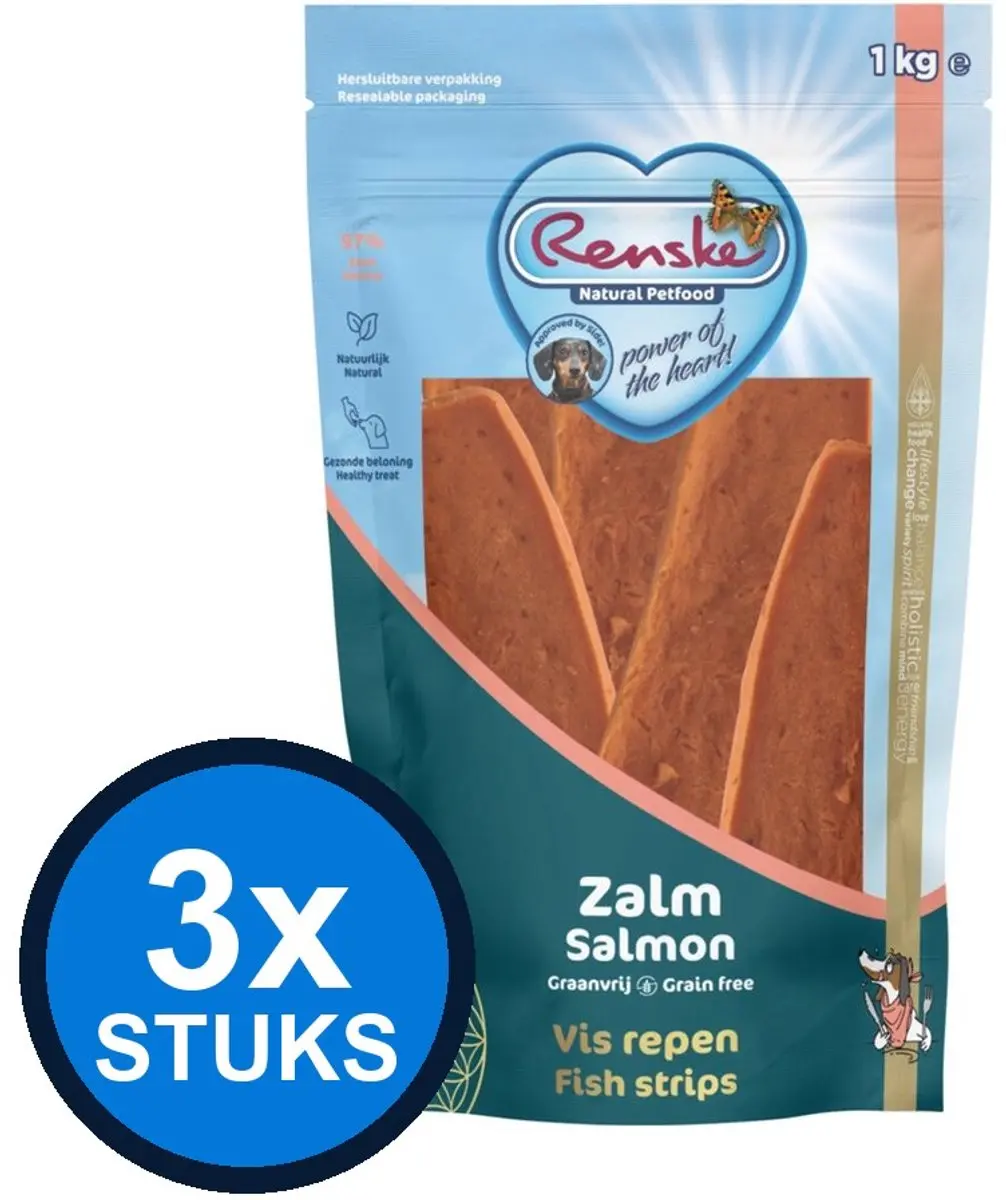 Renske Gezonde Beloning Vis Strips Zalm 1kg
