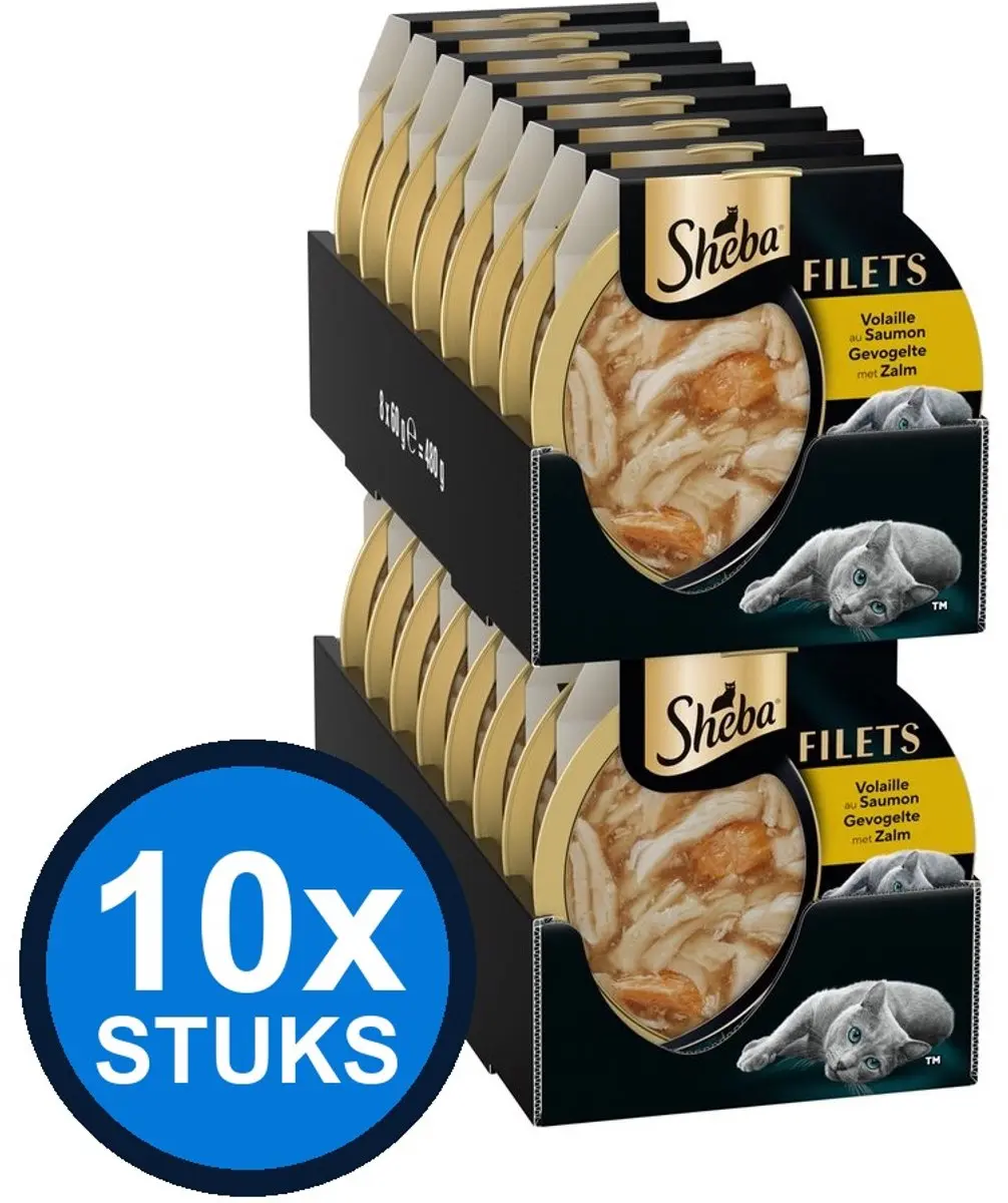 Sheba Filets Gevogelte & Zalm Kattenvoer Natvoer