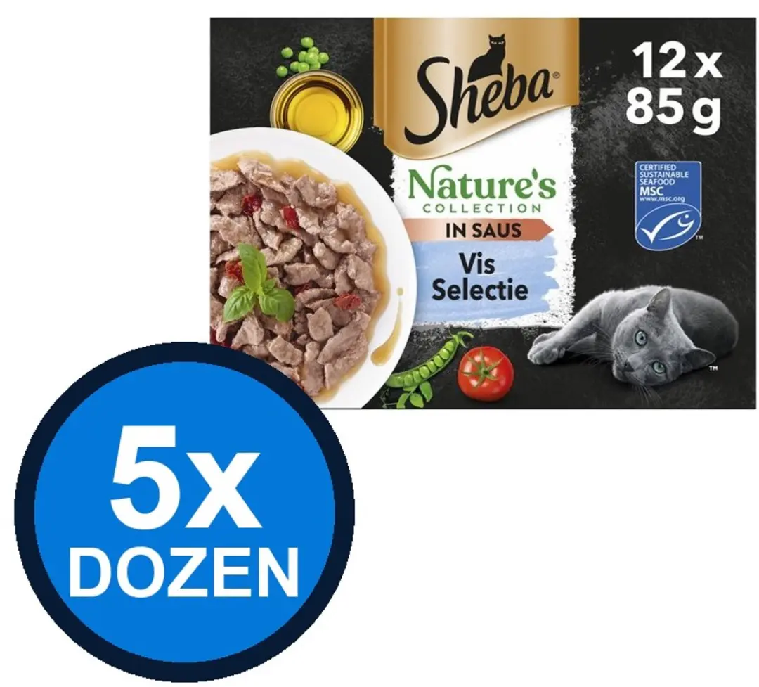Sheba Natures Collection Gelei Vis Selectie Kattenvoer Natvoer