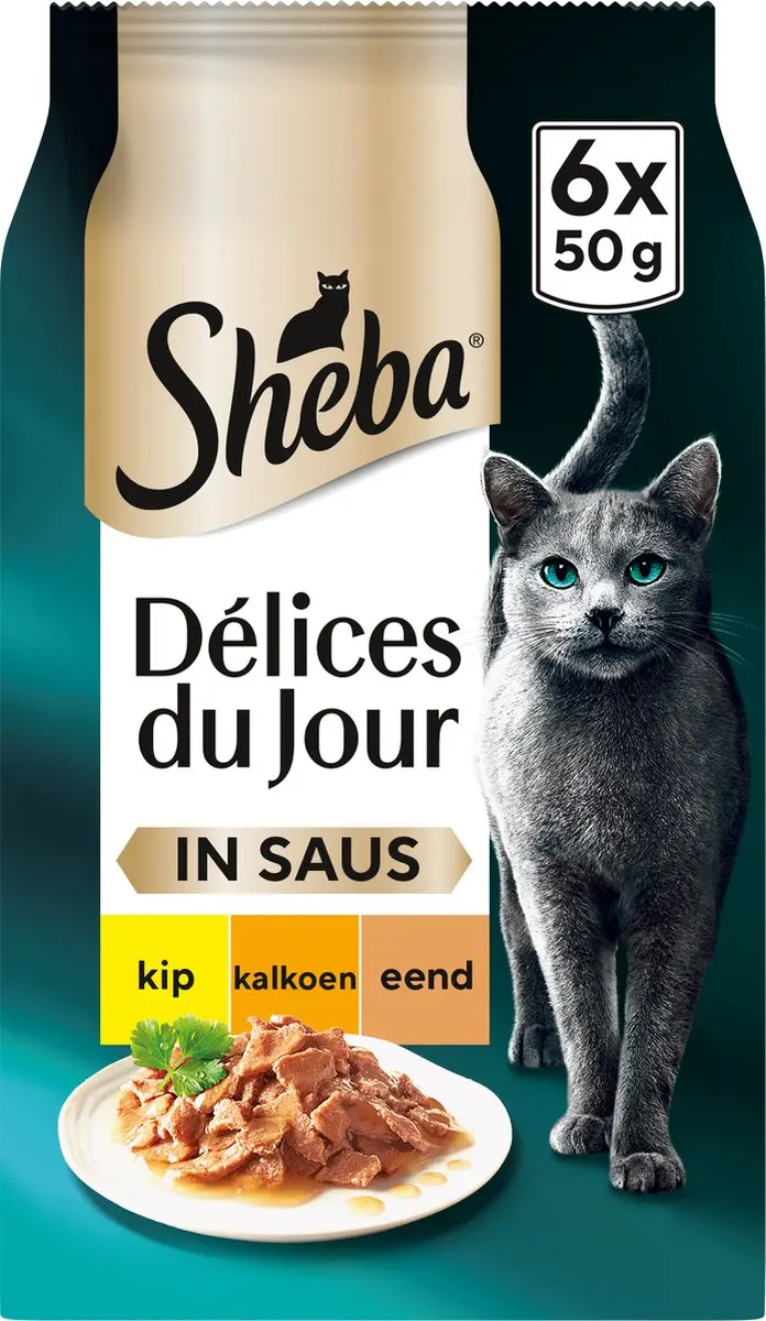 Sheba Delices du Jour Gevogelte Natvoer 36x50g