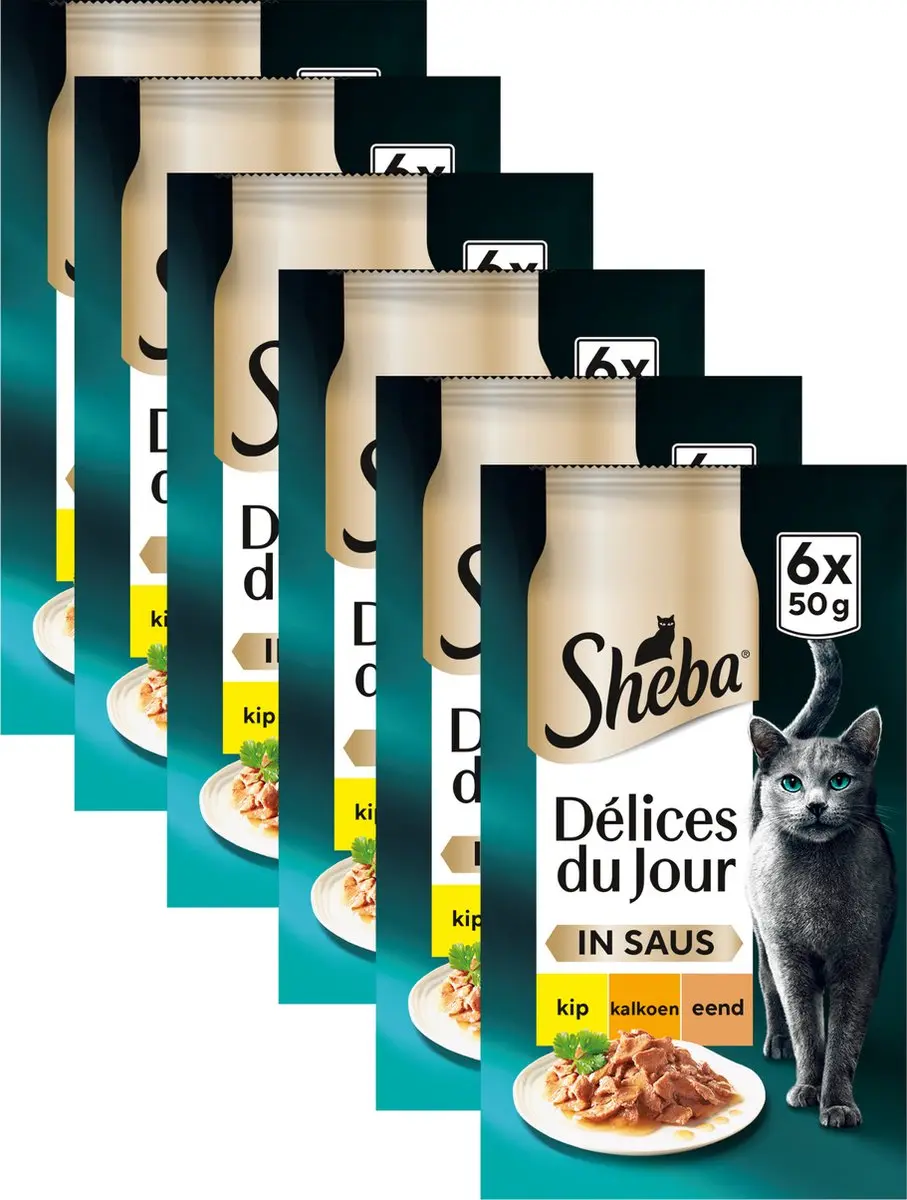 Sheba Delices du Jour Gevogelte Natvoer 36x50g
