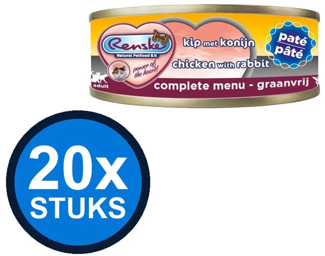 Renske Vers Kat Paté Kip/Konijn 70g