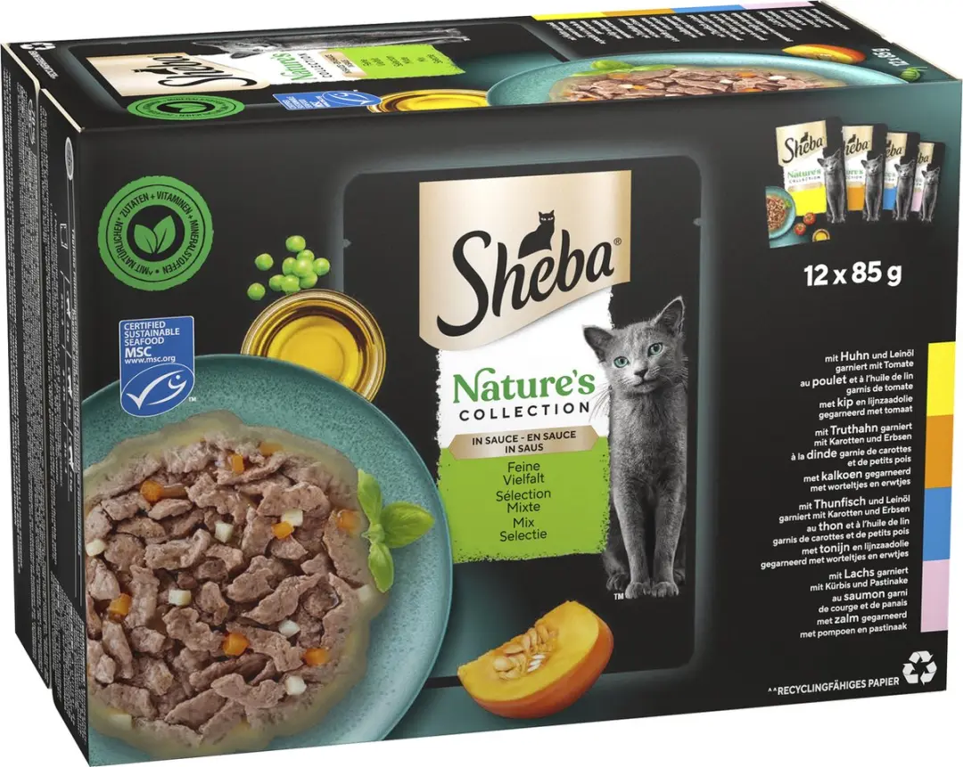 Sheba Nature's Collection Mix Selectie Kattenvoer - 48x85g