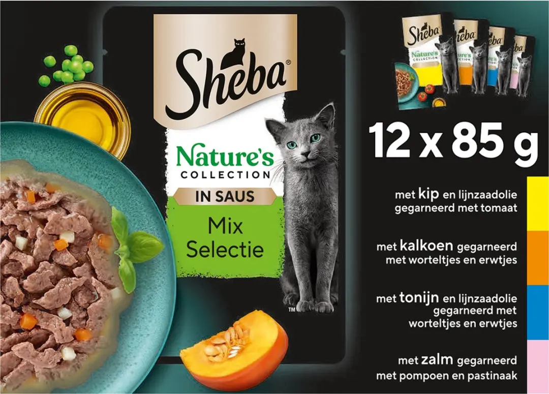 Sheba Nature's Collection Mix Selectie Kattenvoer - 48x85g - afbeelding 6 van 6