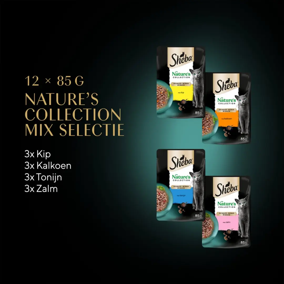 Sheba Nature's Collection Mix Selectie Kattenvoer - 48x85g