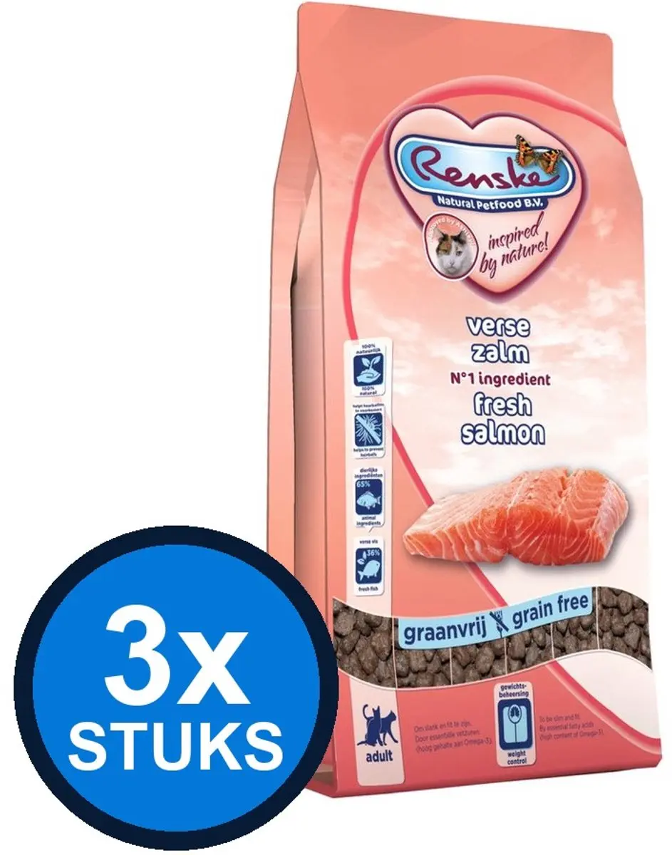 Renske Super Premium Droogvoer Kat Zalm 1,5kg
