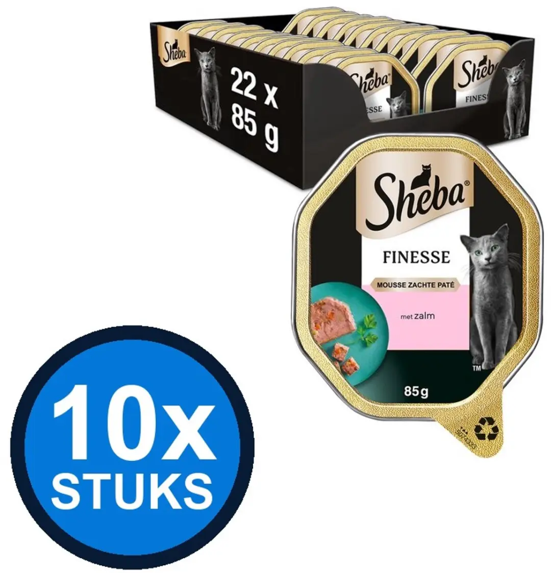 Sheba Finesse Mousse Zalm Kattenvoer Natvoer