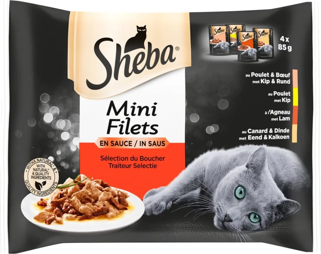 Sheba Delice Pouch Mini Filets In Saus - 52 Stuks