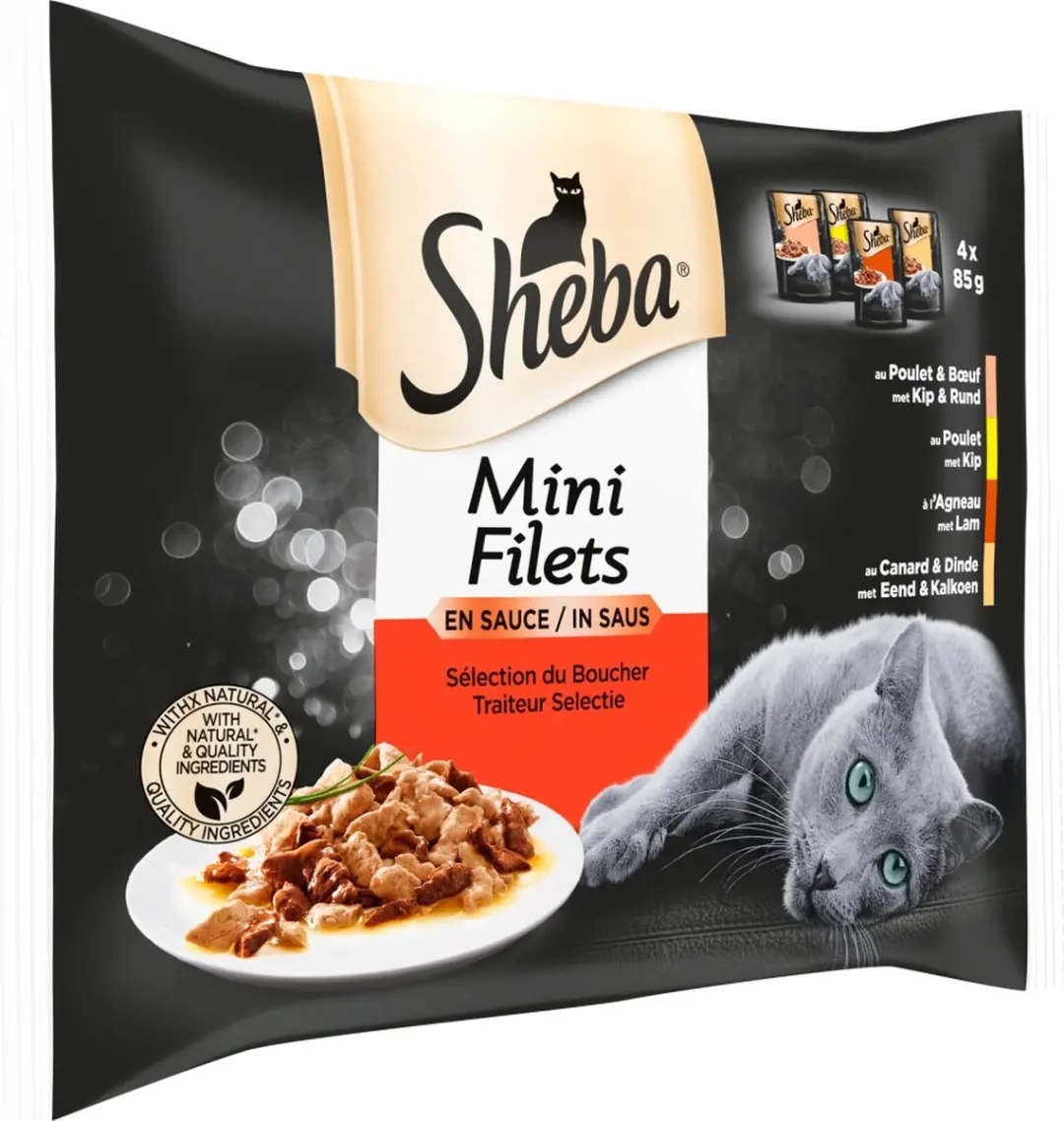 Sheba Delice Pouch Mini Filets In Saus - 52 Stuks