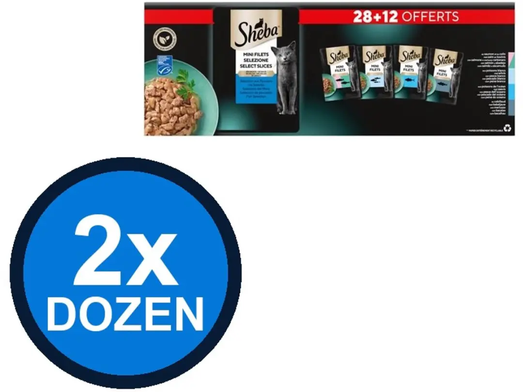 Sheba Mini Filets Pouch Saus Vis Sel Multipack