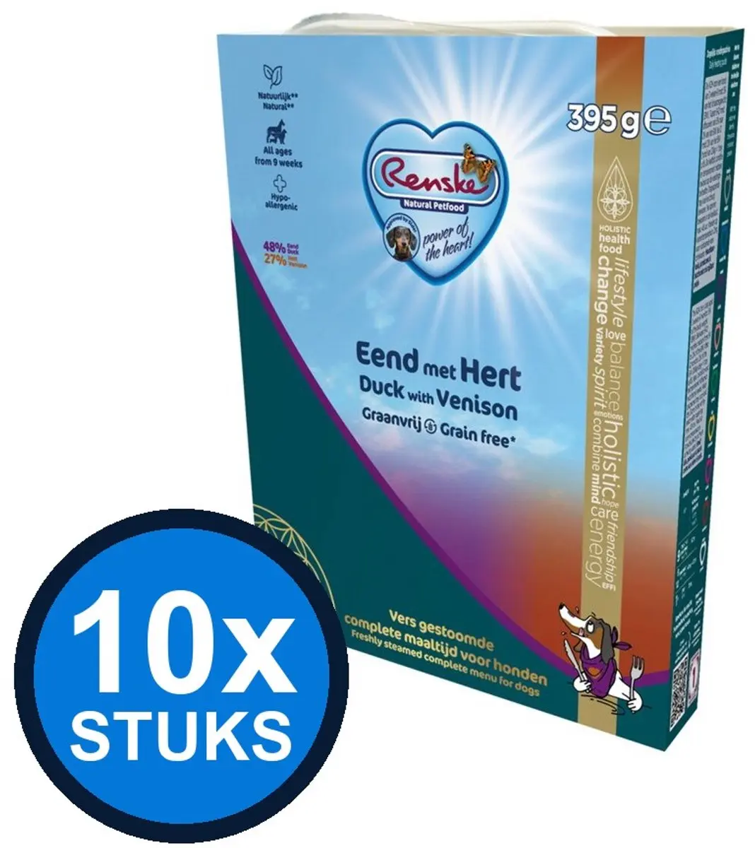 Renske Vers Hond Adult Graanvrij Eend & Hert 395g