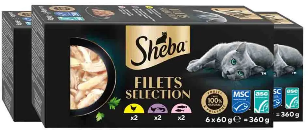 Sheba Nat Filets Kip & Zalm Multipack