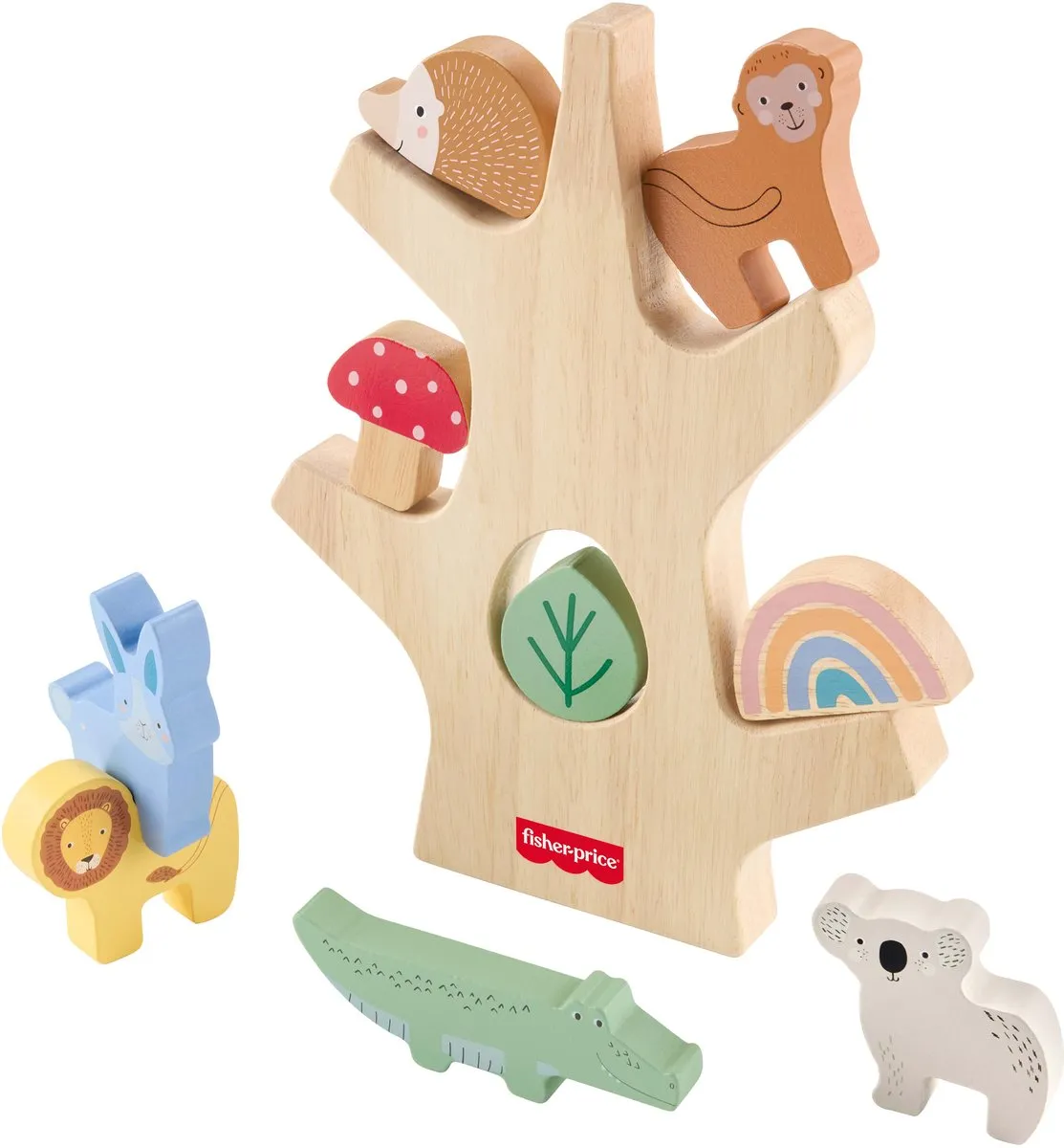 Fisher Price Houten Balanceer Boom Multicolor