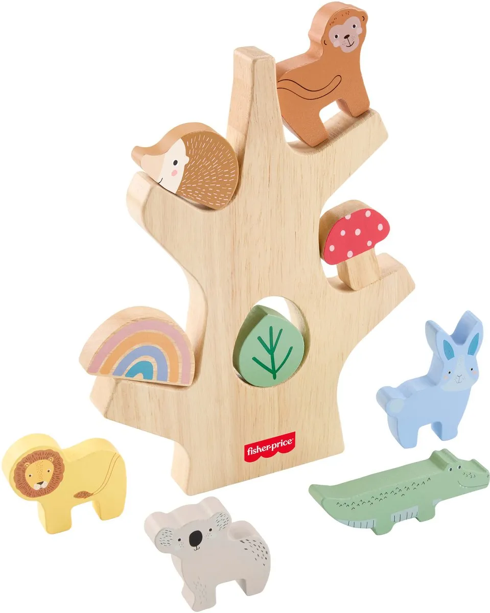 Fisher Price Houten Balanceer Boom Multicolor