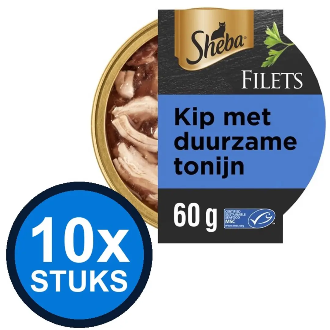 Sheba Filets Kip & Tonijn Natvoer Kattenvoer