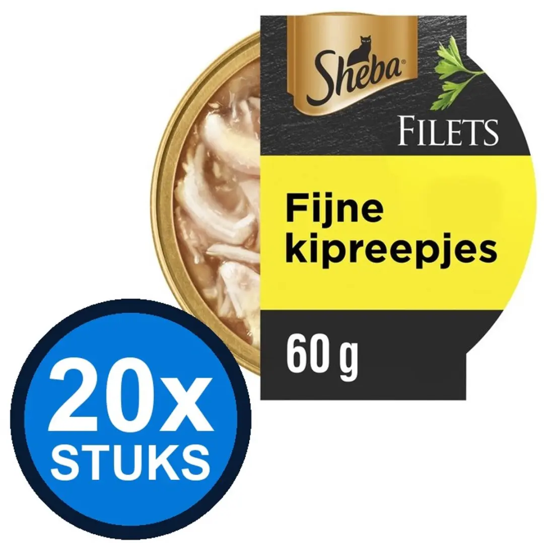 Sheba Filets Kipreepjes Natvoer Kattenvoer