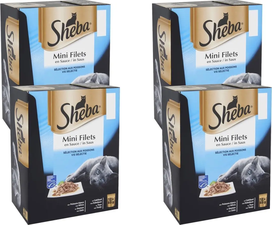 Sheba Mini Filets Adult Kattenvoer Vis Selectie