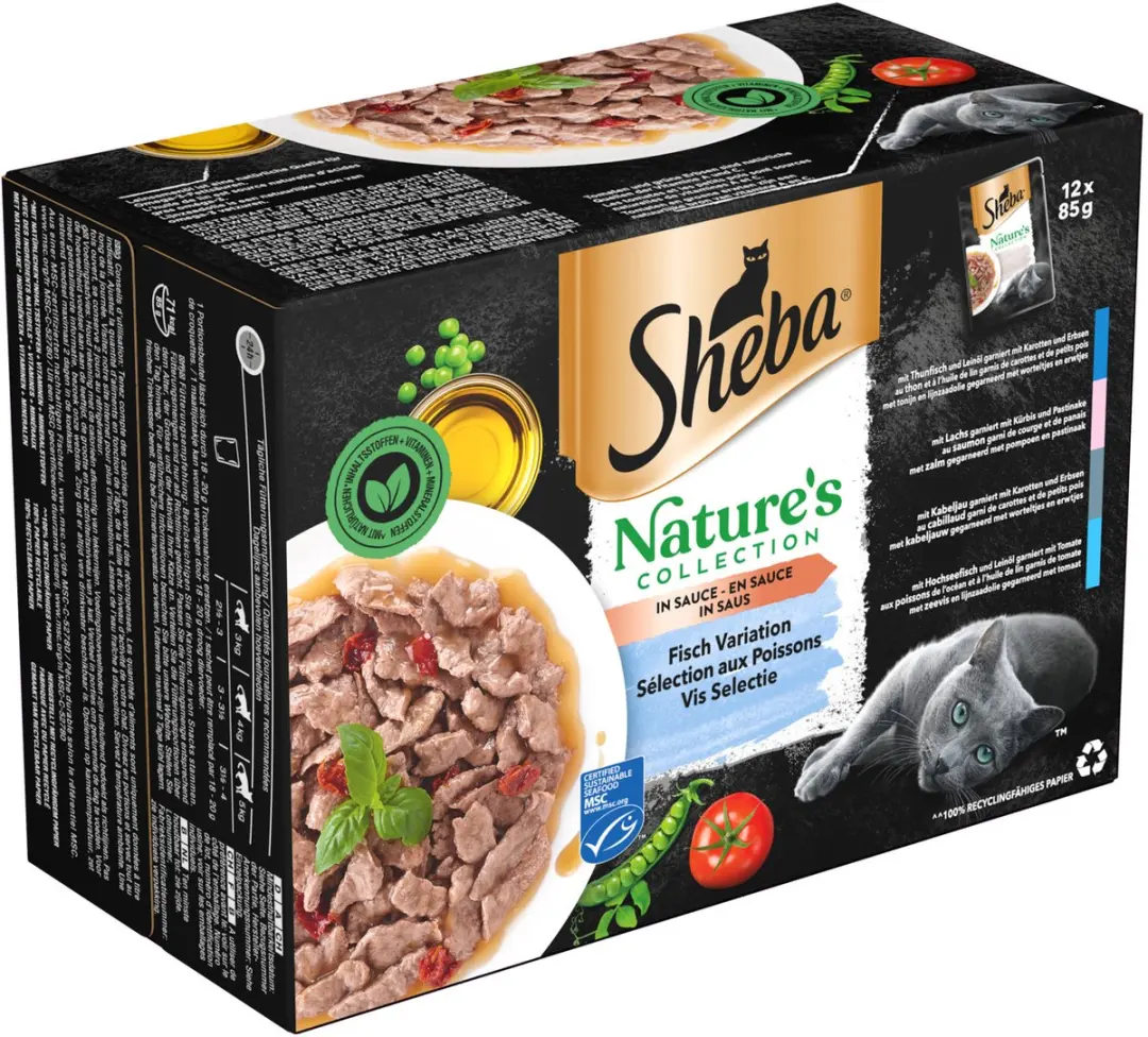 Sheba Nature's Collection Vis Selectie Natvoer - 12x85g
