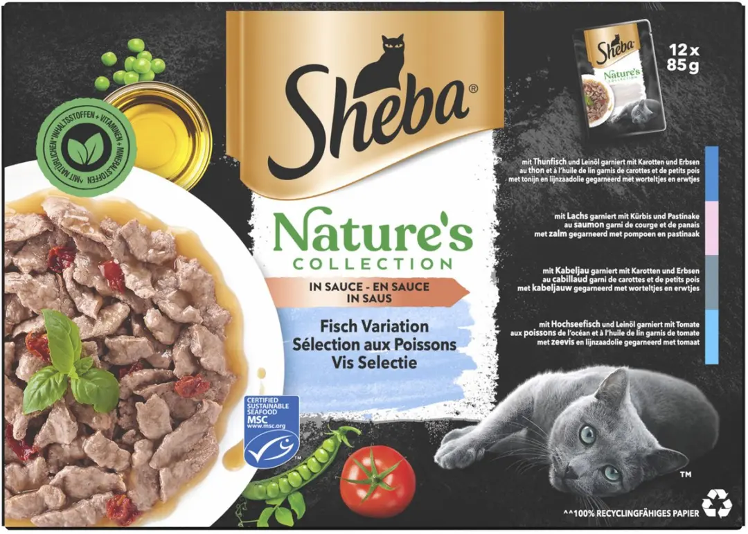 Sheba Nature's Collection Vis Selectie Natvoer - 12x85g