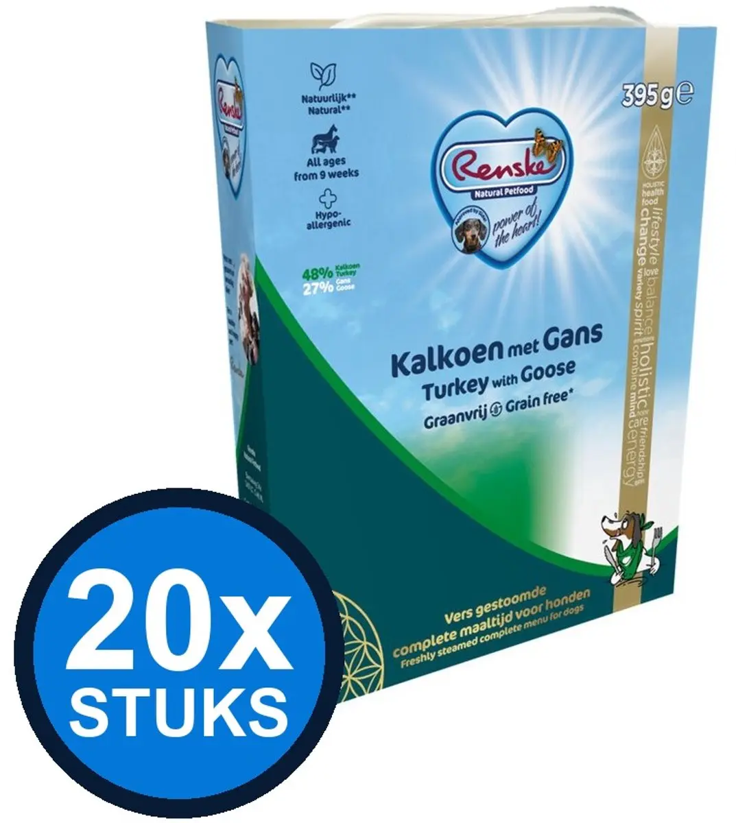 Renske Vers Hondenvoer Natvoer Kalkoen&Gans 395g