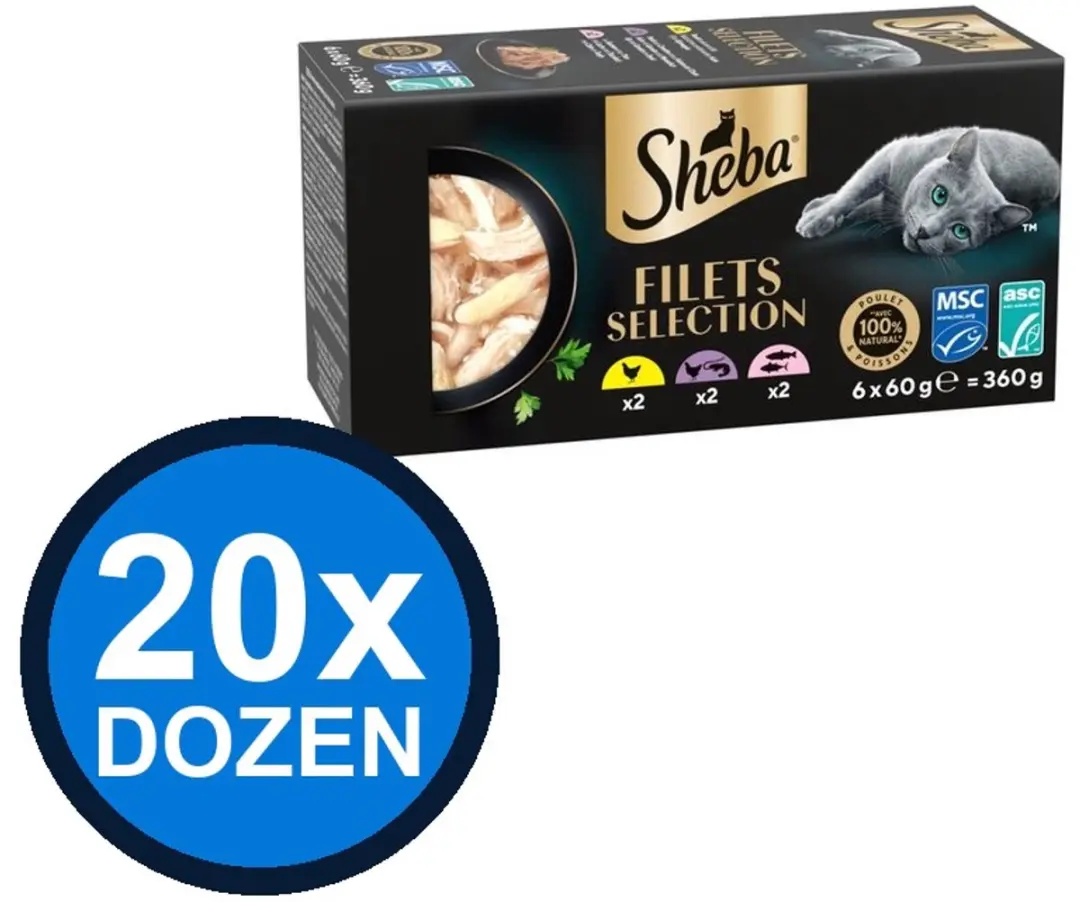 Sheba Filets Kip & Zalm Multipack 20x