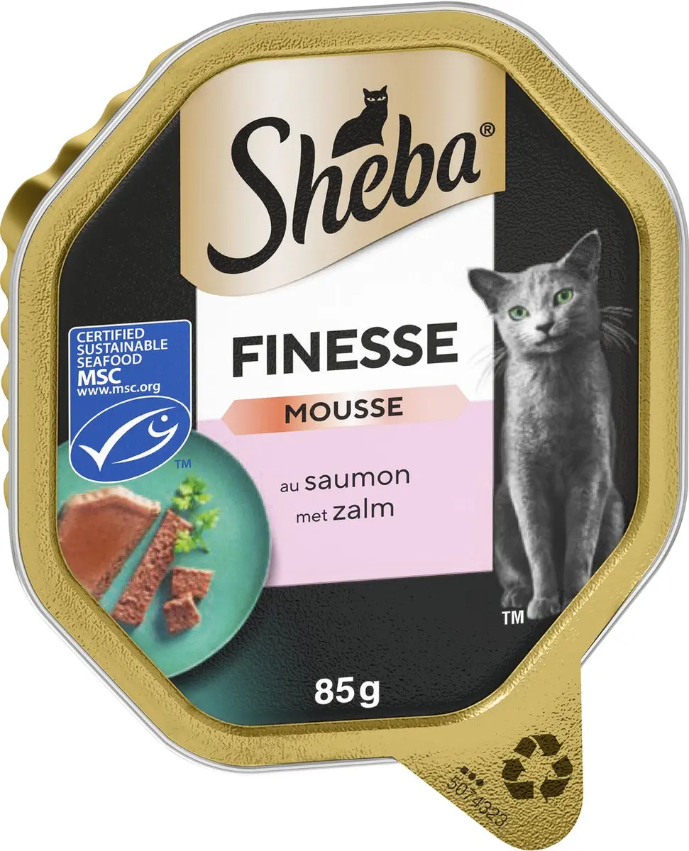 Sheba Finesse Mousse Zalm - 22 Kuipjes 85g