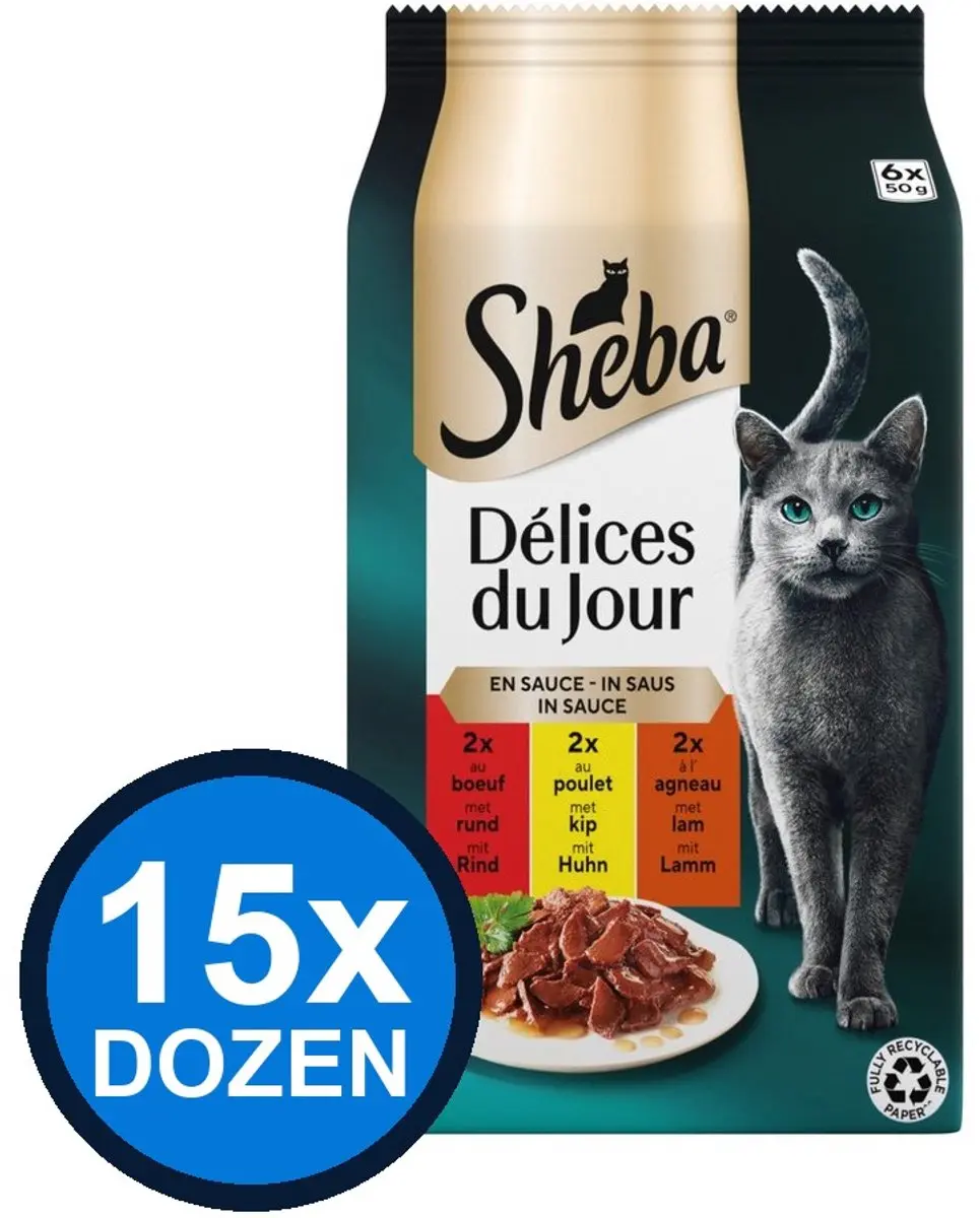 Sheba Délices Du Jour Pouch Saus Traiteur Sel