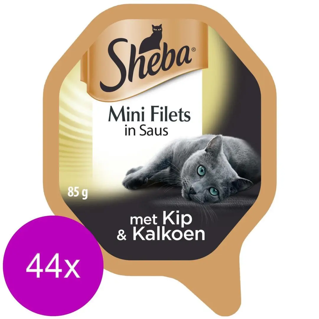 Sheba Alu Selection Kattenvoer 44x85g Kip & Kalkoen