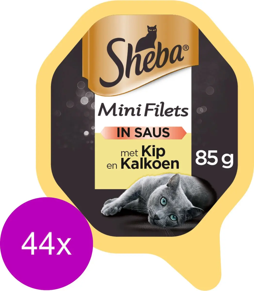 Sheba Alu Selection Kattenvoer 44x85g Kip & Kalkoen