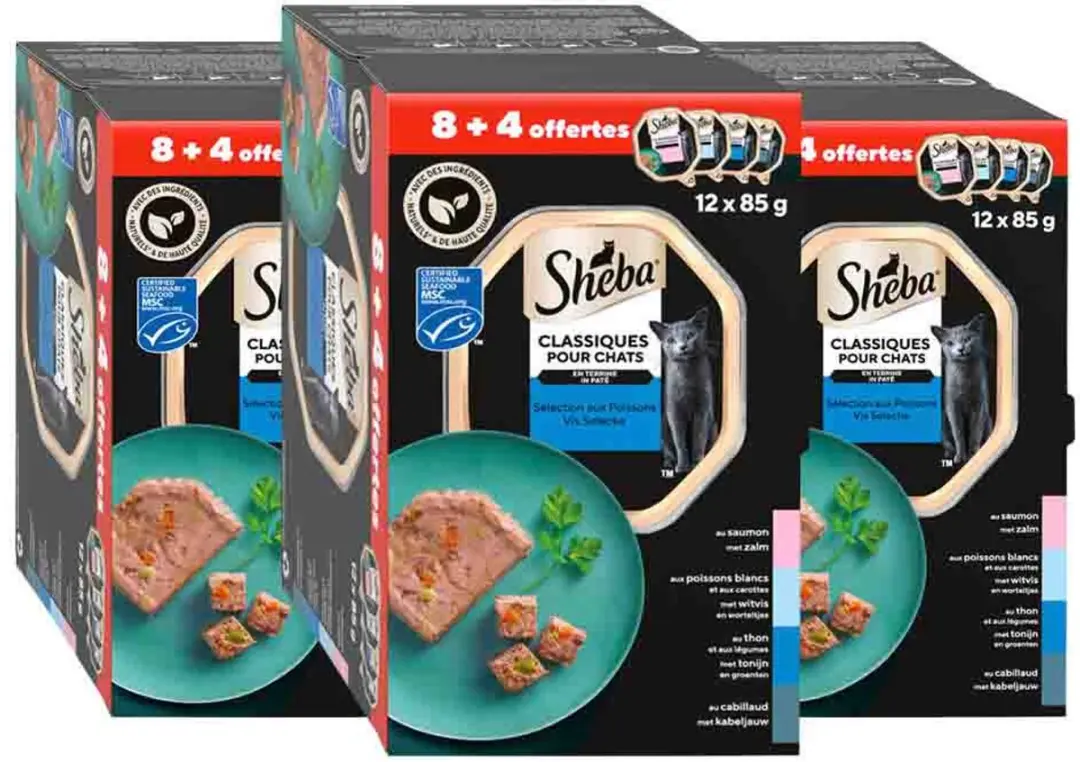 Sheba Nat Classic Paté Vis Selectie