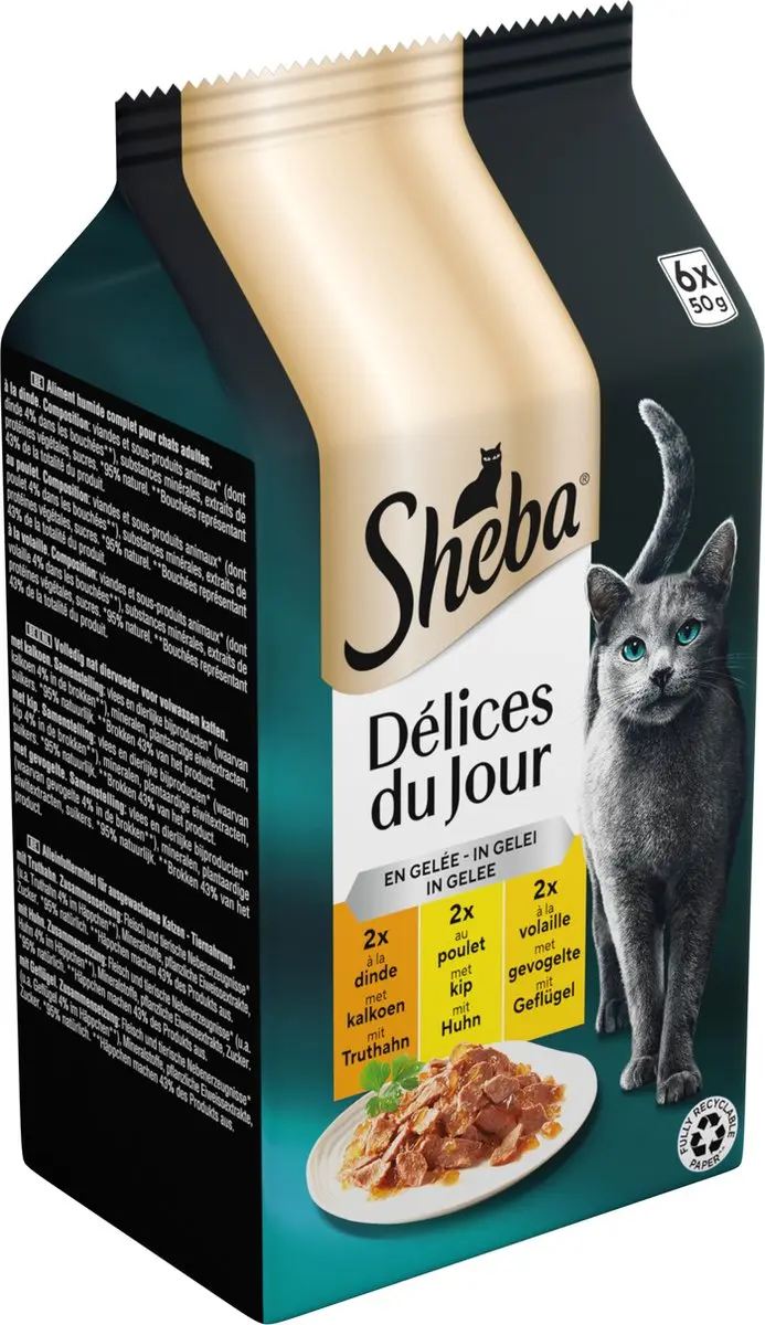Sheba Délices du Jour Gevogelte Selectie Natvoer - 36x50g