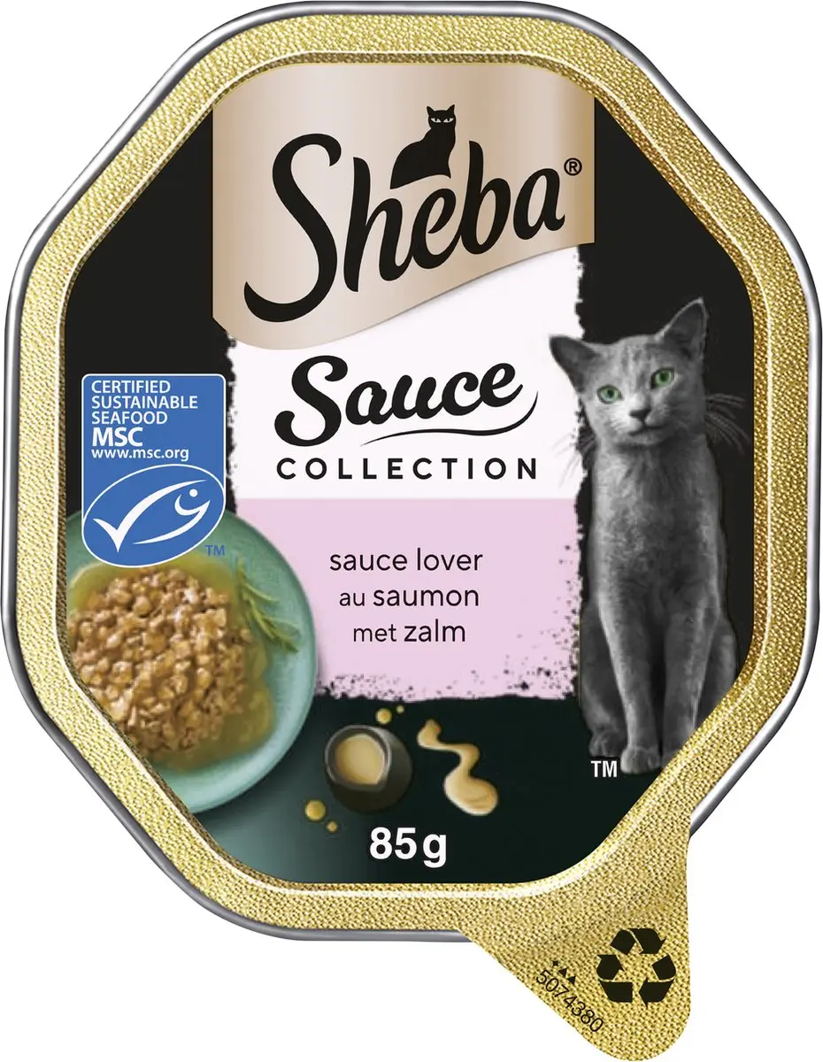 Sheba Sauce Collection Zalm Kuipjes 22x85g